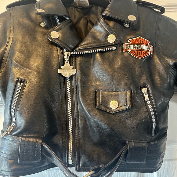 Toddler Harley Davidson Leather Jacket - Picture 2 of 11